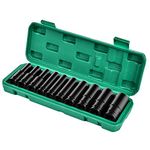 NefLaca 1/2" Impact Deep Socket Set 10Pcs 10-24mm Durable Reliable Drive Cr-Mo Steel for Professional Repair DIY Tasks with Carrying Case