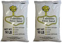Palmetto Filter Sand for Residential and Commercial Pool Sand Filters for Removing Leaves, Dirt, Dust, and Small Particles, 50 Pound Bag (2 Pack)