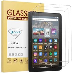 3 Pack Screen Protector for All-New Fire HD 8/HD8 Plus/Fire HD 8 Kids/Fire HD 8 Kids Pro Tablet (12th &10th Generation, 2022&2020 Released),Tempered Glass 9H Hardness Anti Scratch Clear, 8-inch