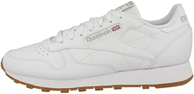 Reebok Men's Classic Leather Sneakers, Ftwwht Pugry3 Rbkg03, 10 US