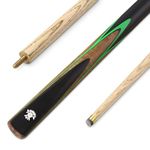 Jonny 8 Ball VANQUISH 48 Inch 2 Piece Centre Joint Junior Kids Snooker Pool Cue 10mm Tip (Green)