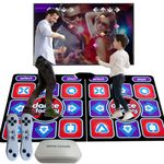 Dance Mat for Adults and Kids - Wireless Dance Pad Game for TV, Fun Kids Dancing Exercise game,Plug and Play,Birthday Ideas for Girls and Boys,Red