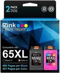 E-Z Ink (TM) 65XL Ink Cartridges Replacement for HP Ink 65 XL HP65 HP65XL for HP DeskJet 3752 3755 2600 2652 2655 3700 3752 3772 Envy 5000 5010 5055 5052 Printer (Black Tri-Color, 2 Combo Pack)