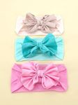 Big Box Headband for Baby Girl Hair Bands Girls Headbands Hairband Accessories Stylish Soft Latest Turban Hair Bow Bands Gift Set for New Born Infant Toddler 0-3 Years (Pack of 3)