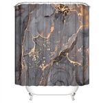 mefound Shower Curtain Mould Proof Mildew Resistant Bathroom Waterproof Shower Curtain 100% Polyester Marble with 12 hooks,180x180cm(72x72Inch)