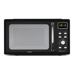 Tower Digital Microwave with Sleek Mirror Door, 800W, 20L, Black & Chrome, T24041BLK