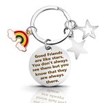 Prasacco Friend Gifts for Women Girls, Friend Keyring Friendship Gifts Key Chains for Ladies Birthday Gifts for Her Graduation Gift Keychain for Christmas Gifts Teens Girls