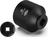 AMZCUBE 3/4" Drive 2-3/4" Deep Impact Socket, 90mm Anti-Break Cr-Mo Long Socket with 6-Point Radius Corner Design
