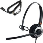 IPD IPH-160 Monaural Noise canceling,Corded Headset with 2.5mm Jack for Linksys, Polycom IP, Grandstream, Panasonic, Zultys Gigaset & Other Cordless Dect Phones