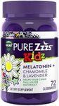 Vicks PURE Zzzs Kidz Melatonin Lavender & Chamomile Sleep Aid Gummies for Kids & Children, Pure Zzz Kids Gummies, 72 ct