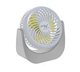 Wayona Chill Blast Desk Fan with Strong Airflow, Quiet Portable Table Fan, Brushless motor, 3 Speed Settings, 360° Adjustable, Rechargeable Battery Powered Fan for Home or Office, Travel (Desk Fan)