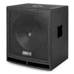 VONYX SWP15 PRO 15" Active Subwoofer 800W Powered DJ Bass Speaker with Low-Pass Filter, Adjustable Phase Control, XLR & RCA, MDF Cabinet for DJ PA Installation