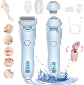 Cloudglide Pro Shaver, Livora Razor, Beautibloom Razor, Modira Shaver, Elorixa Shaver, 2 in 1 Hair Trimmer Women IPX7 Waterproof Wet & Dry Use for Shave Legs,Underarms,Face,Area (Blue)