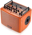 JOYO 40W Acoustic Amplifier Rechargeable Bluetooth Combo Guitar Amp 20 Drum Patterns Reverb Chorus Delay Mic Channel for Live Streaming Outdoor Stage (BSK-40 Orange)