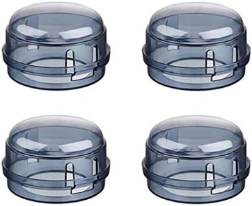 Alipis Stove Knob Covers Grey Clear View Stove Button Cover, Kitchen Safety Stove Locks Stove Protector Child Safety Guards, 4pcs