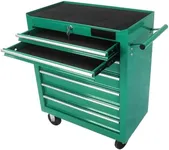 Green Rolling Tool Chest with Wheels,7 Drawers Toolbox on Wheels Multifunctional Rolling Tool Chests&Cabinets,Craftsman Tool Chest with Key for Garage,