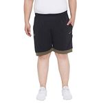 Bigbanana Men's Regular Fit Shorts (Foster,Black,8XL)