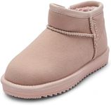 Balabala Kids Snow Boots Girls Snow Boots Water Resistant Boys Snow Boots Winter Boots Classic Suede Warm Hiking Boots