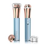 Professional Fast, Precise, Painless Facial Hair, Lips and Chin Remover for Women, USB Rechargeable Facial Epilator, 18K gold-plated hypoallergenic 13mm Dual ring floating head, 360° LED light