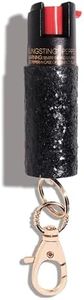 Pepper Spray Maximum Strength Self Defense Keychain for Women, 12-Foot Spray Range & UV Dye - Glitter
