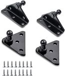 PAMAGOO Gas Struts Mounting Bracket 10MM Ball Stud, 2 Angled L-Type Mounts and 2 Flat-Type Mounts with 16 Screws, for Lift-o-mat Gas Spring Shock Mounting Kits, Black by PAMAGOO