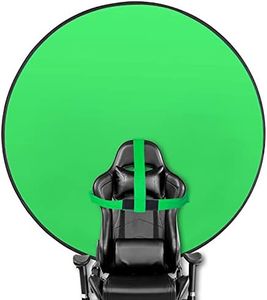 Portable Green Screen Chair, 57 in Greenscreen Backdrop with Stand Double Sided Foldable Green Background, Chroma Key, for Photography Streaming Gaming Photo Zoom Video Chats and Meeting