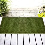 iCustomrug Artificial Thick Realistic Grass Mats & Turf Rugs 2' X 10' Synthetic Grass in Many Custom Sizes and Widths with Finished Edges with Binding Tape