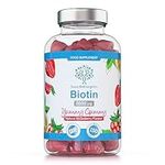 Biotin Gummies 10,000mcg – 150 Vegan Vitamins - Natural Strawberry Flavoured Two Yummy Gummy Daily Dose - Supports Normal Skin & Hair Growth - Chewable - No Artificial Sweeteners – UK Made