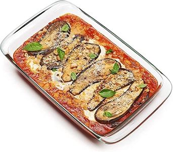 Wafeeq Borosilicate Glass Baking Dish for Microwave Oven Cookware Bakeware Casserole Rectangular Baking Dish and Serving Tray (2200 ML)