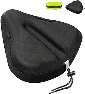 Geronmine Gel Bike Seat Cover Padded Bicycle Saddle Covers for Women & Men, Most Comfortable Exercise Bike Seat Cushion Cover, Soft for Spin Indoor Outdoor Cycling Class Mountain Stationary Bikes