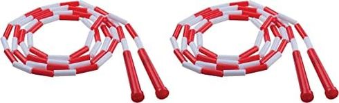 Champion Sports : Segmented Plastic Jump Rope, 2.1m, Red/White -:- Sold as 2 Packs of - 1 - / - Total of 2 Each