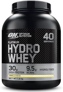 Optimum Nutrition Platinum Hydro Whey, Proteine in Polvere Whey Isolate Idrolizzate, Powder con Aminoacidi Essenziali, Glutammina e BCAA, Gusto Vaniglia, 40 Porzioni, 1.6 kg