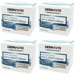 Happy Bees Bundle Derma V10 Innovations Day & Night Cream (4 Pack) Total 200 ml (Collagen, 4 Pack)