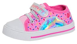 Peppa Pig Girls Canvas Pumps Easy Fasten Trainers Plimsolls Pink Rainbow 5 UK Child