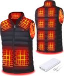 Heated Vest for Men Women 3-Heating-Level Heated Jacket 13 Heating Zones Heated Vest Battery Pack (XL)