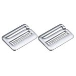 Uxcell Metal Ladder Buckle G-Hook Buckle Adjuster Slide Buckle, 2pcs 32mm(1-1/4") Inner Width for Webbing Backpack Strap, Silver Tone