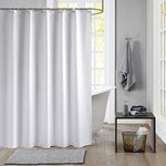 meioro Shower Curtain White Peva Waterproof and Mildewproof Bathroom Curtains Home Accessories with Rustproof Grommets And Curtain Hooks (White)