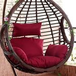 Soft Symphony Swing Chair Cushion for Hanging Basket Chair Swing with Polyester Cloth Cushion for Hanging Chair/Outdoor Egg Swing Chair/Garden Swing Jhula, Seat Padded Pillow (Maroon)