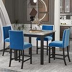Dining Table Set for 4, Counter Hei