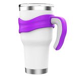 Tumbler handle fits for 30 OZ YETI Tumbler, OZARK TRAIL Tumbler, Rambler Tumbler (Handle Only，Cup not Include) (Purple)