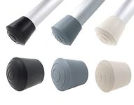 16x Rubber Furniture Feet Ferrule Caps Stoppers - Many Sizes & Colours Available - Ideal for Tables & Chairs - by Lifeswonderful (18mm, Black)