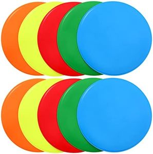 Kai Xin Spot Markers,4 inch & 9 Inch Anti-Slip Agility Spots Markers,10 Pcs Colorful Flat Field Gym Classroom Floor Spots Set for Indoor Outdoor Soccer Basketball Sports Speed Training and Drills