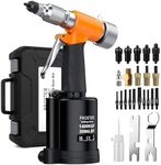 Proster Pneumatic Hydraulic Rivet Nut Set - 3086LBF Heavy-Duty Riveters Setting Kit for M4 M5 M6 M8 M10 1/4" 5/16" 3/8" Nuts with Storage Case