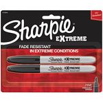 Sharpie Extreme Permanent Markers, Fine Point, Black, 2 Count