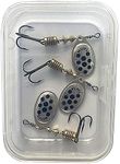 Mepps Aglia Special Trout Fishing Spinner, ARGENT POINTS NOIRS PAR 3, 1