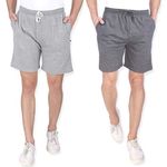 Neo Garments Men's Regular Shorts (Pack of 2) (HP02GC_5XL_Grey & Carbon_XXXXX-Large)