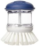 Scotch-Brite Soap Dispensing Palm Scrubber, Reusable Bristle Brush, Dish Brush