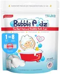 TruKid Bubble Podz Bubble Bath for Baby & Kids, Gentle Refreshing Bath Bomb for Sensitive Skin, pH Balance 7 for Eye Sensitivity, Natural Moisturizers and Ingredients, Strawberry (60 Podz)