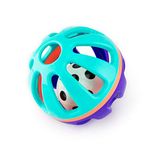 Sassy Squish and Chime Ball - Textured Developmental Sensory Toy - Strengthens Gross and Fine Motor Skills - for Ages Newborn and Up