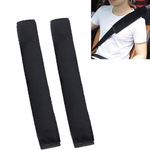 2PCS Juttzzei Seat Belt Pads, 15.7"/40cm Comfort Car Seat Belt Cover, Upgraded Plush Seat Belt Covers for Kids and Adults, Car Seat Strap Pads for Sedan SUV Trucks - Black